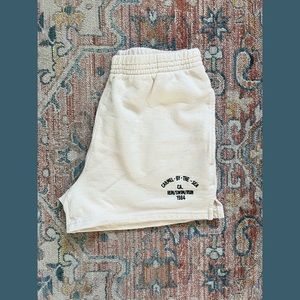John Galt Cream Sweat Shorts
